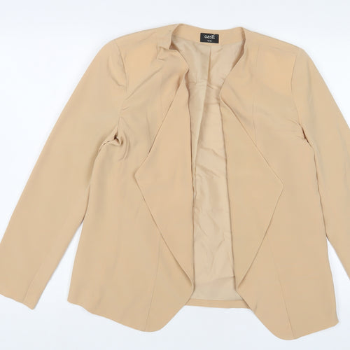 Oasis Womens Beige Jacket Blazer Size 10 - Open