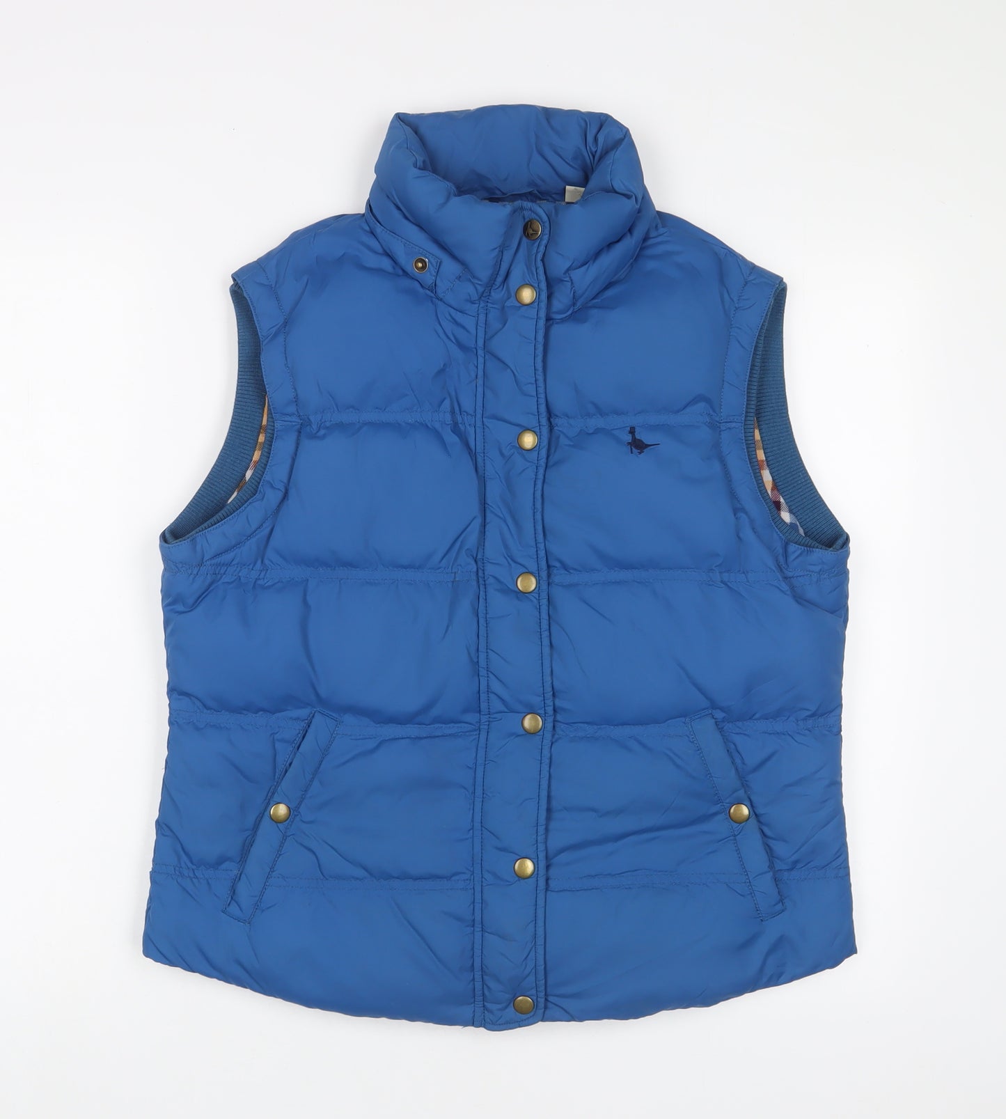 Jack Wills Womens Blue Gilet Jacket Size 14 Zip - Pockets