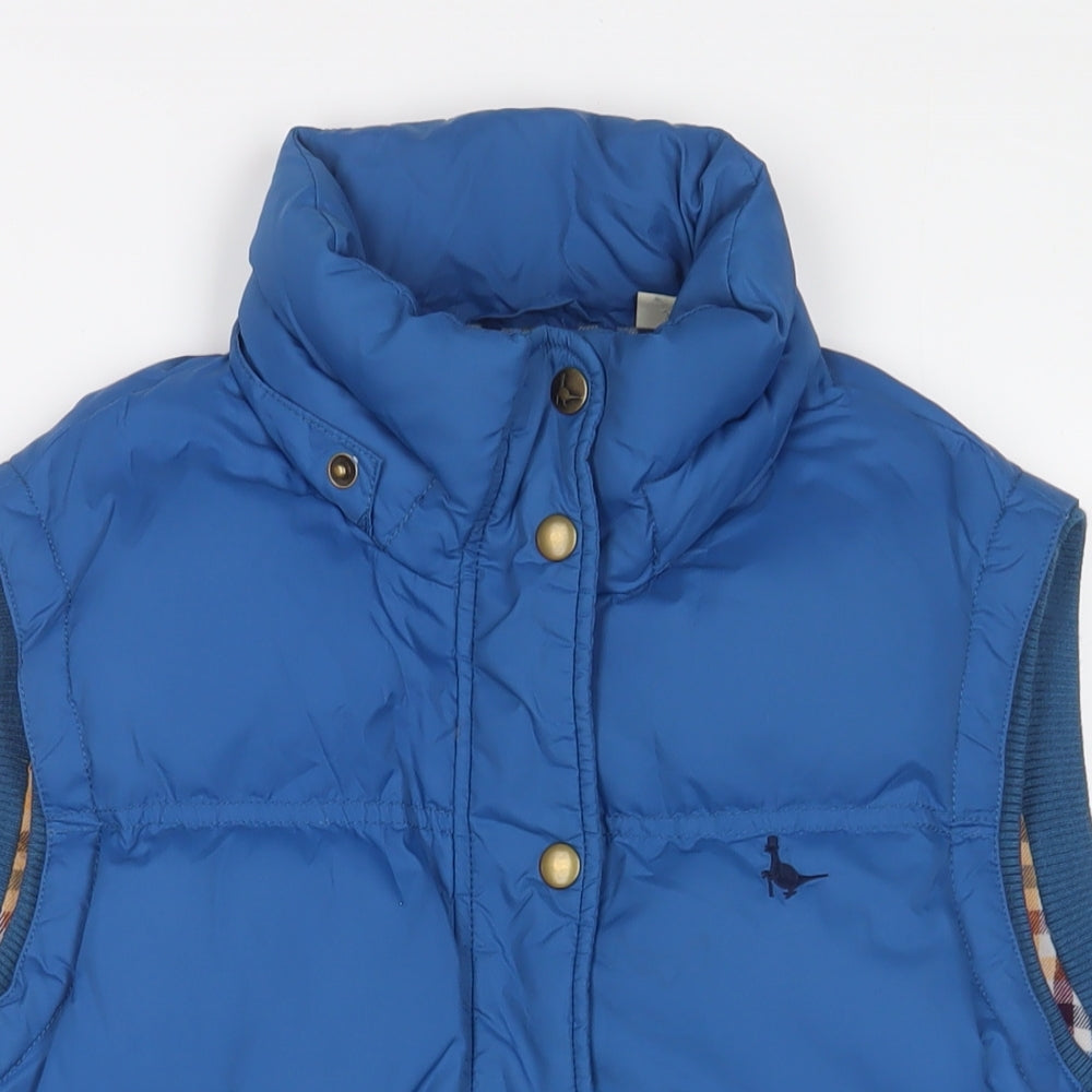 Jack Wills Womens Blue Gilet Jacket Size 14 Zip - Pockets