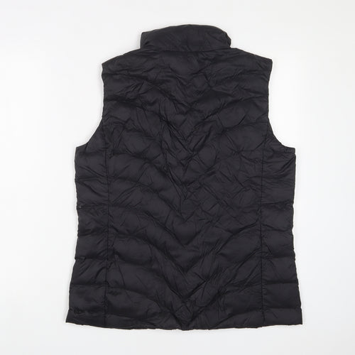 Marks and Spencer Womens Black Gilet Jacket Size 12 Zip - Zip Pockets