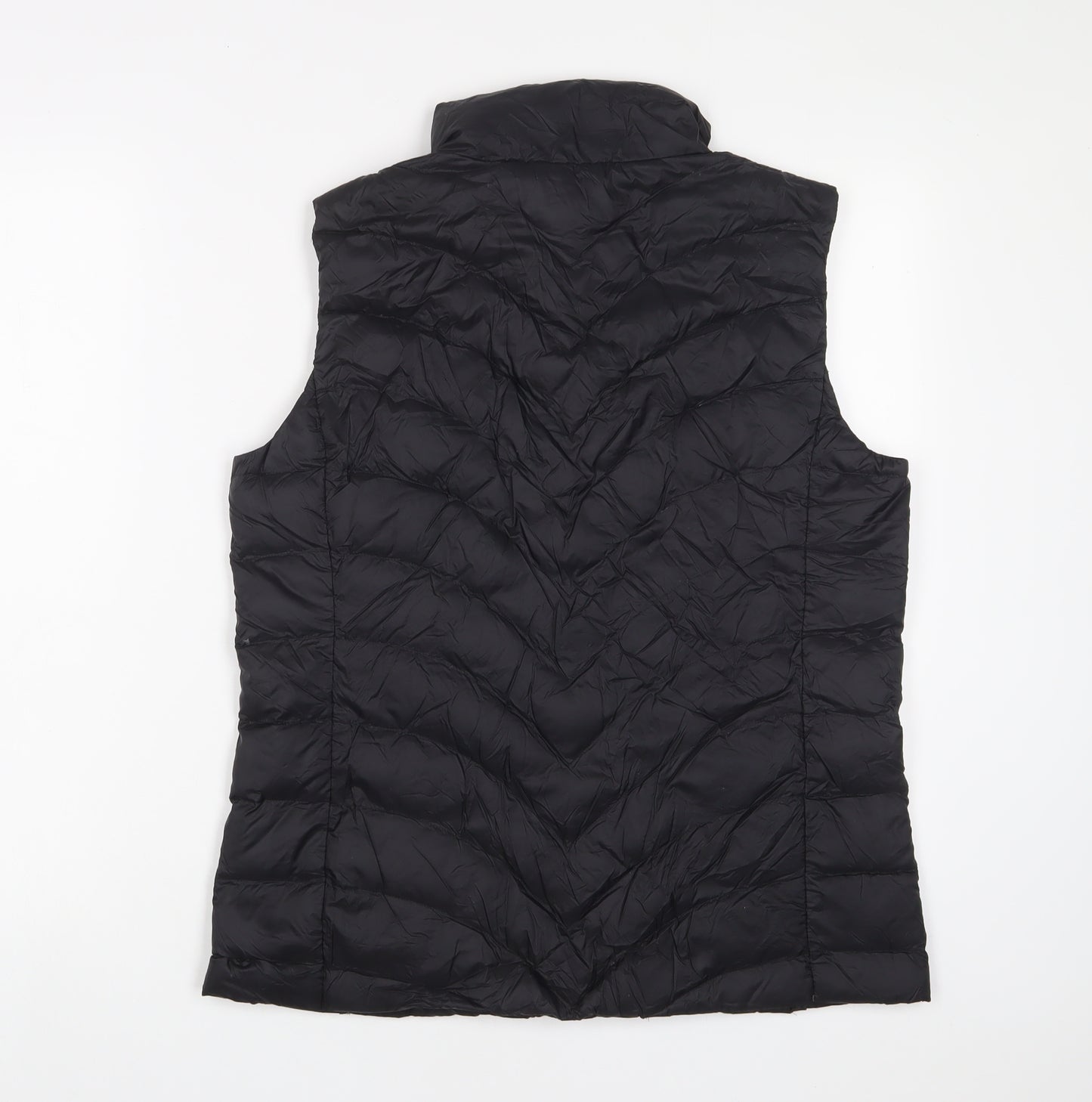 Marks and Spencer Womens Black Gilet Jacket Size 12 Zip - Zip Pockets