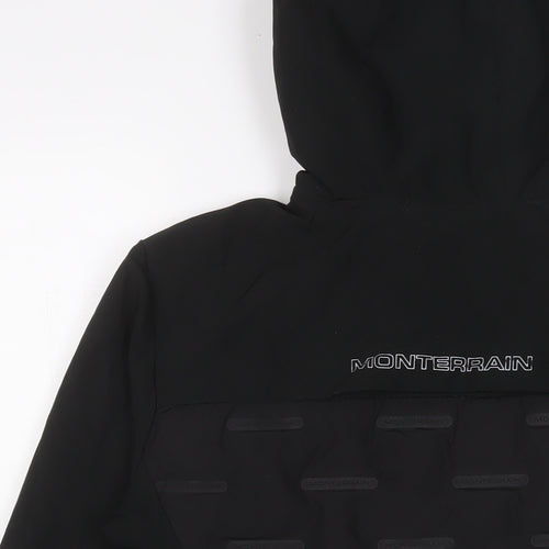 Monterrain Mens Black Jacket Size S Zip - Zip Pockets