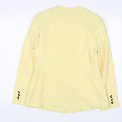 LUCIA Womens Yellow Jacket Blazer Size 10 Button