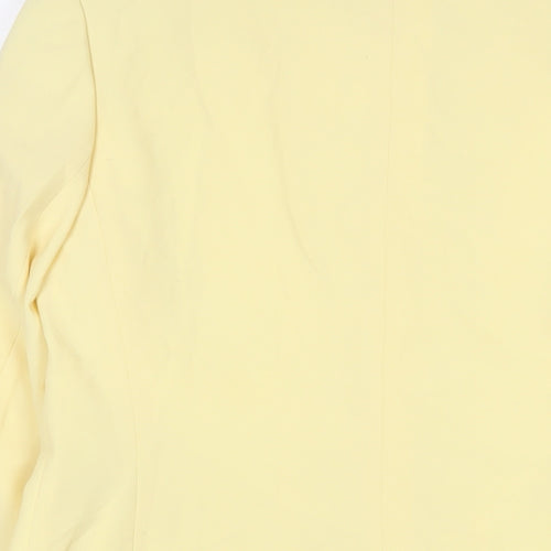 LUCIA Womens Yellow Jacket Blazer Size 10 Button