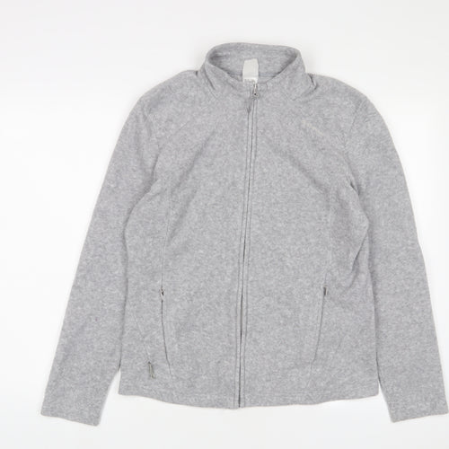 DECATHLON Womens Grey Jacket Size L Zip - Zip Pockets