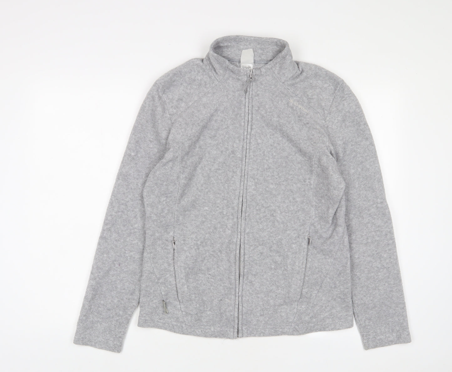 DECATHLON Womens Grey Jacket Size L Zip - Zip Pockets
