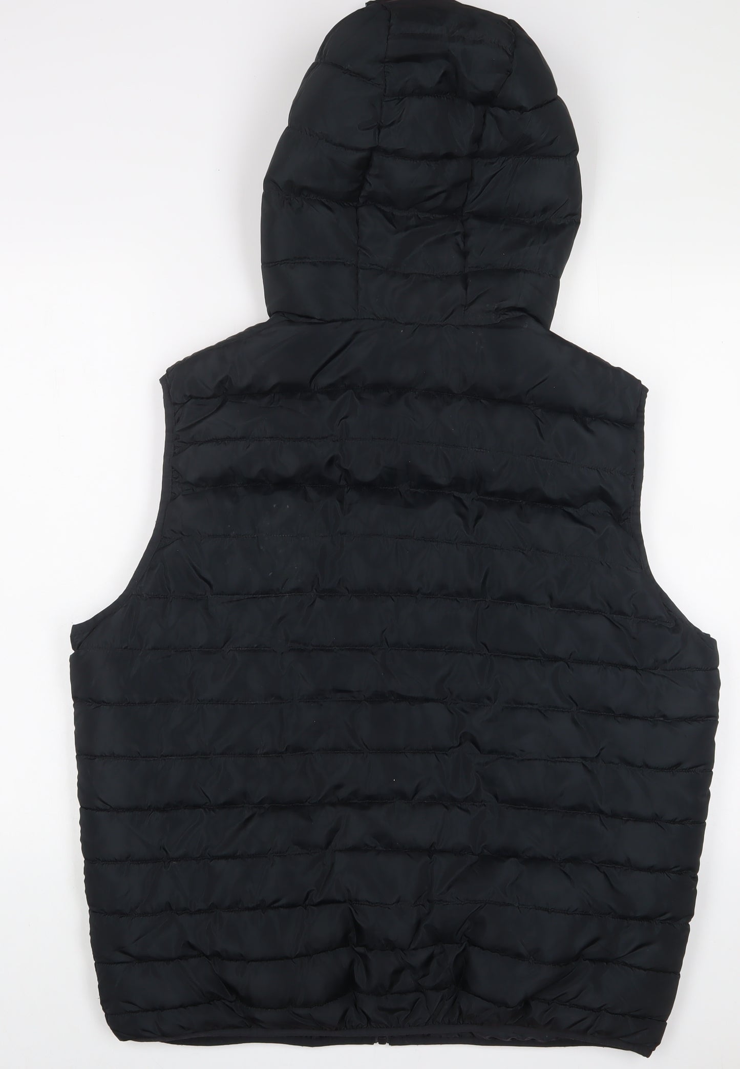JACK & JONES Mens Black Gilet Jacket Size XL Zip - Zip Pockets