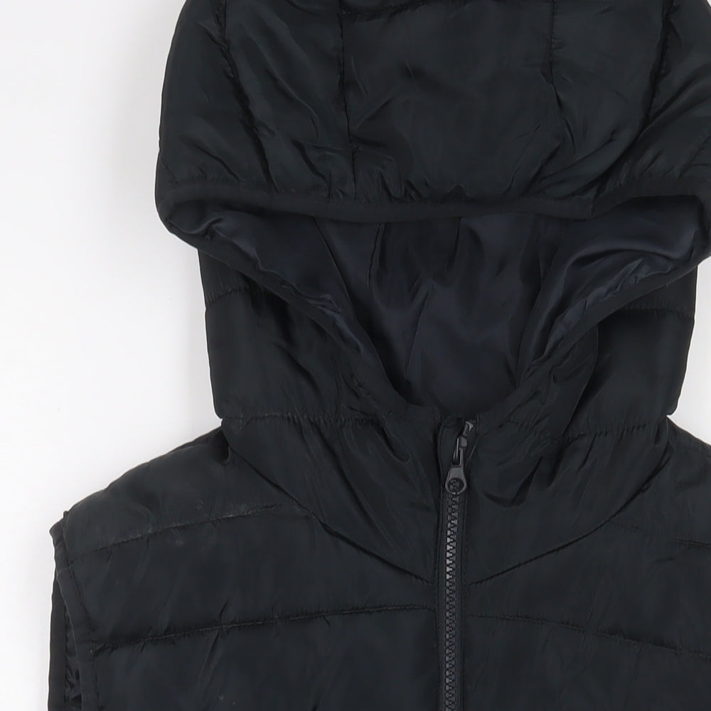 JACK & JONES Mens Black Gilet Jacket Size XL Zip - Zip Pockets