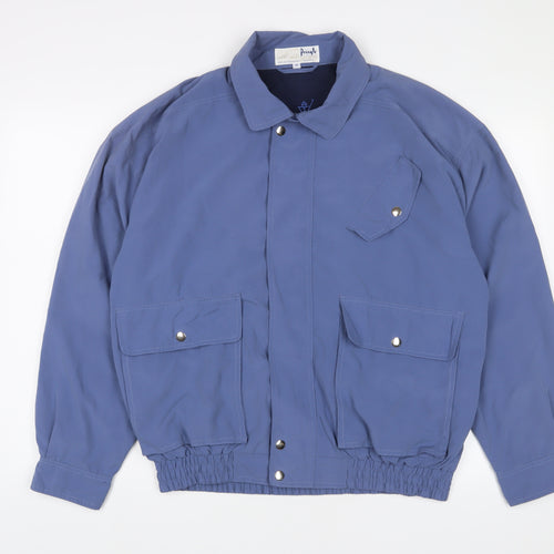 Pringle Mens Blue Jacket Size M Zip - Pockets