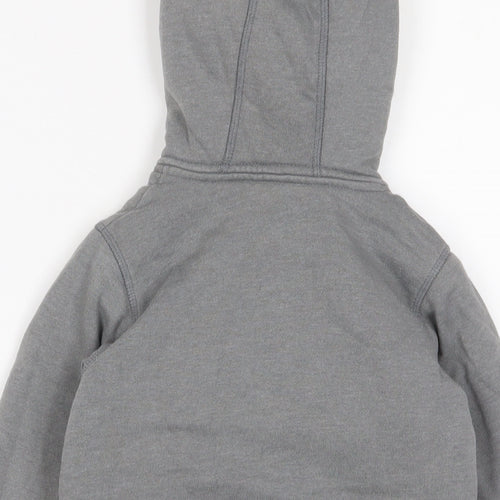 Marks and Spencer Boys Grey Cotton Full Zip Hoodie Size 5-6 Years Zip