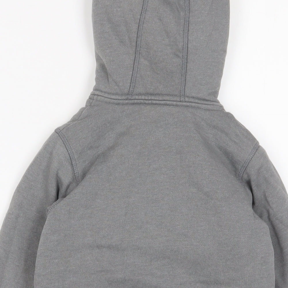 Marks and Spencer Boys Grey Cotton Full Zip Hoodie Size 5-6 Years Zip