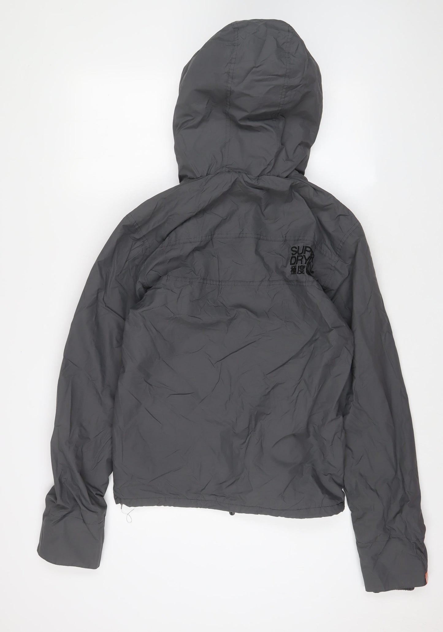 Superdry Mens Grey Windbreaker Coat Size S Zip