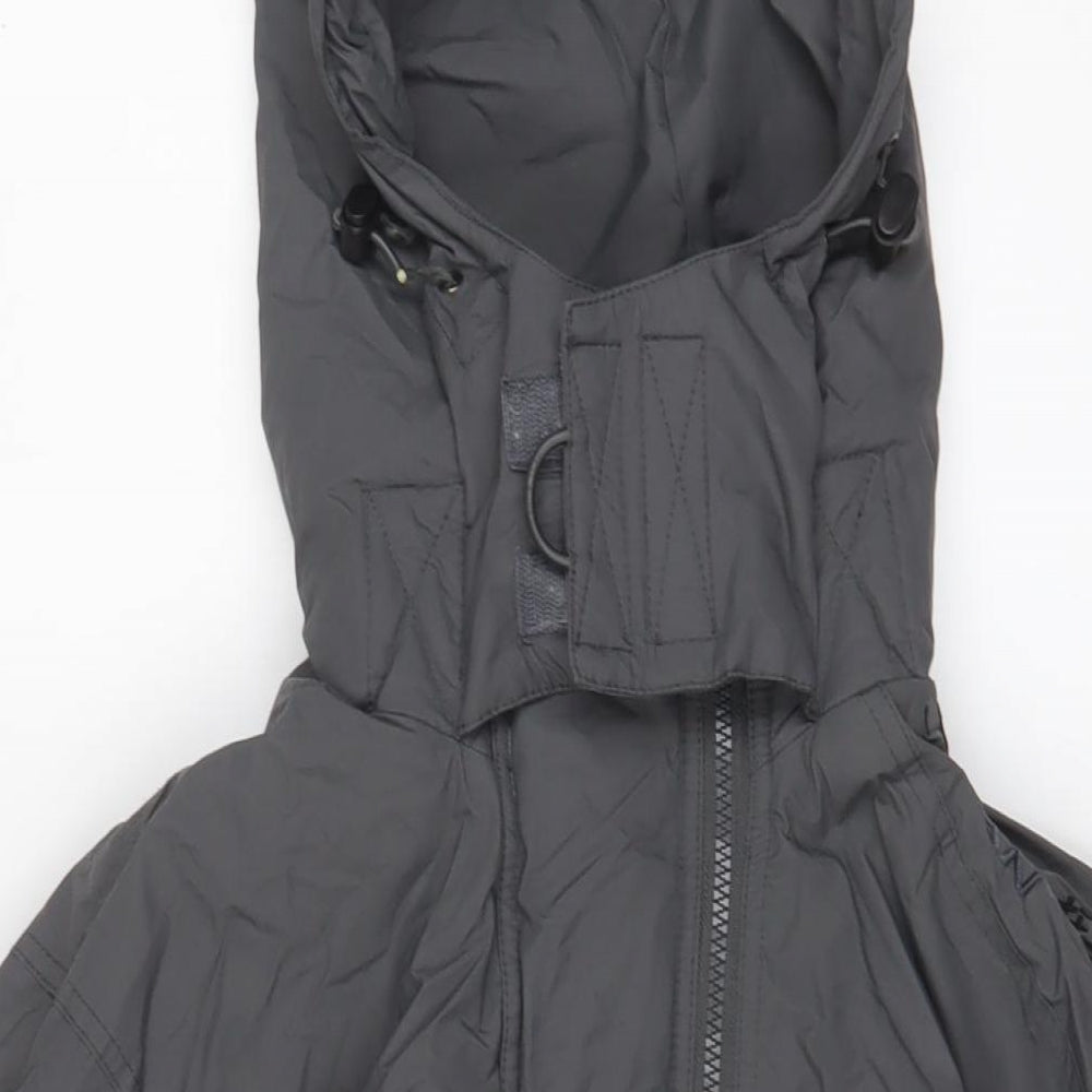 Superdry Mens Grey Windbreaker Coat Size S Zip