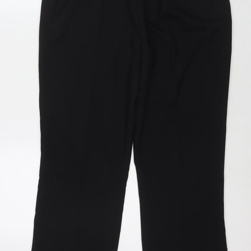 Bonmarché Womens Black Polyester Trousers Size 14 L26 in Regular