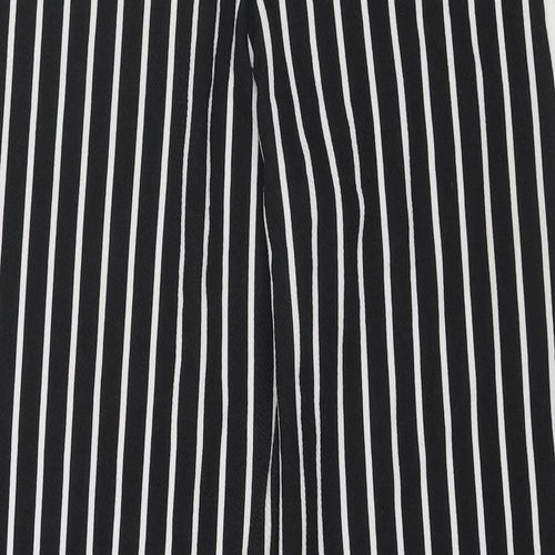 PRETTYLITTLETHING Womens Black Polyester Trousers Size 8 L27 in Regular