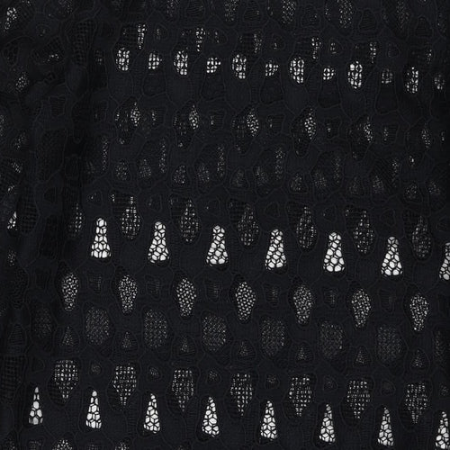 H&M Womens Black Cotton Jumper Dress Size 6 Round Neck Pullover