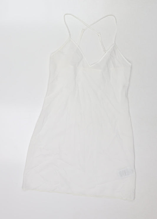 Missoni Womens White Polyester Mini Size 10 V-Neck Pullover