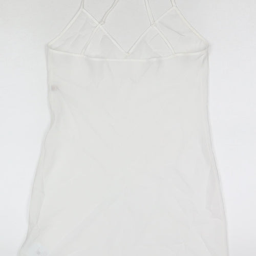 Missoni Womens White Polyester Mini Size 10 V-Neck Pullover
