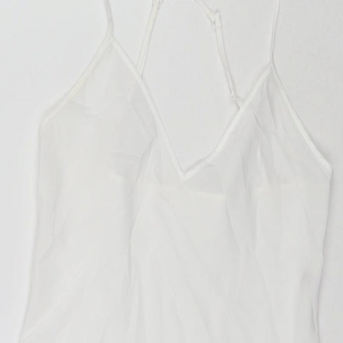 Missoni Womens White Polyester Mini Size 10 V-Neck Pullover