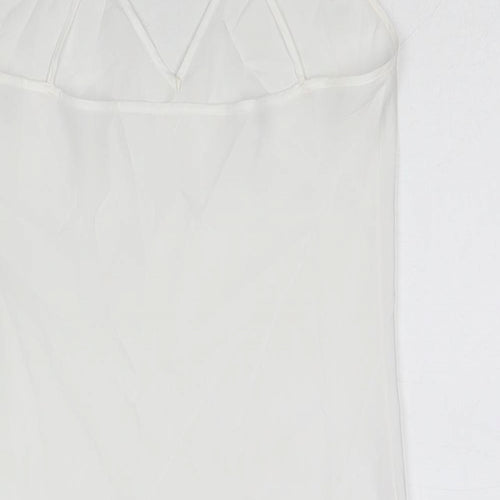 Missoni Womens White Polyester Mini Size 10 V-Neck Pullover