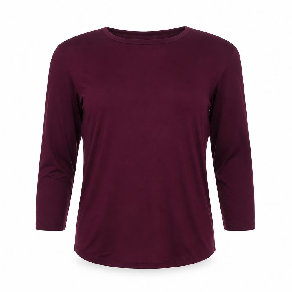 Marks and Spencer Womens Purple Polyester Jersey T-Shirt Size 8 Round Neck