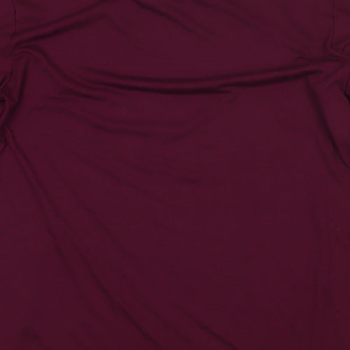 Marks and Spencer Womens Purple Polyester Jersey T-Shirt Size 8 Round Neck