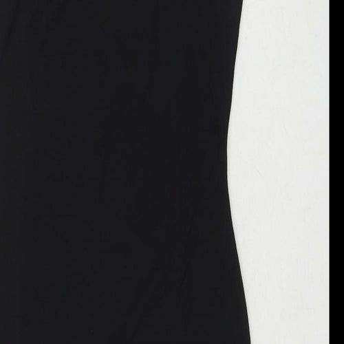 Boohoo Womens Black Polyester Bodycon Size 8 Square Neck Pullover