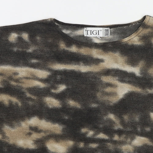 TIGI Womens Grey Polyester Basic Tank Size 14 Round Neck - Size 14-16