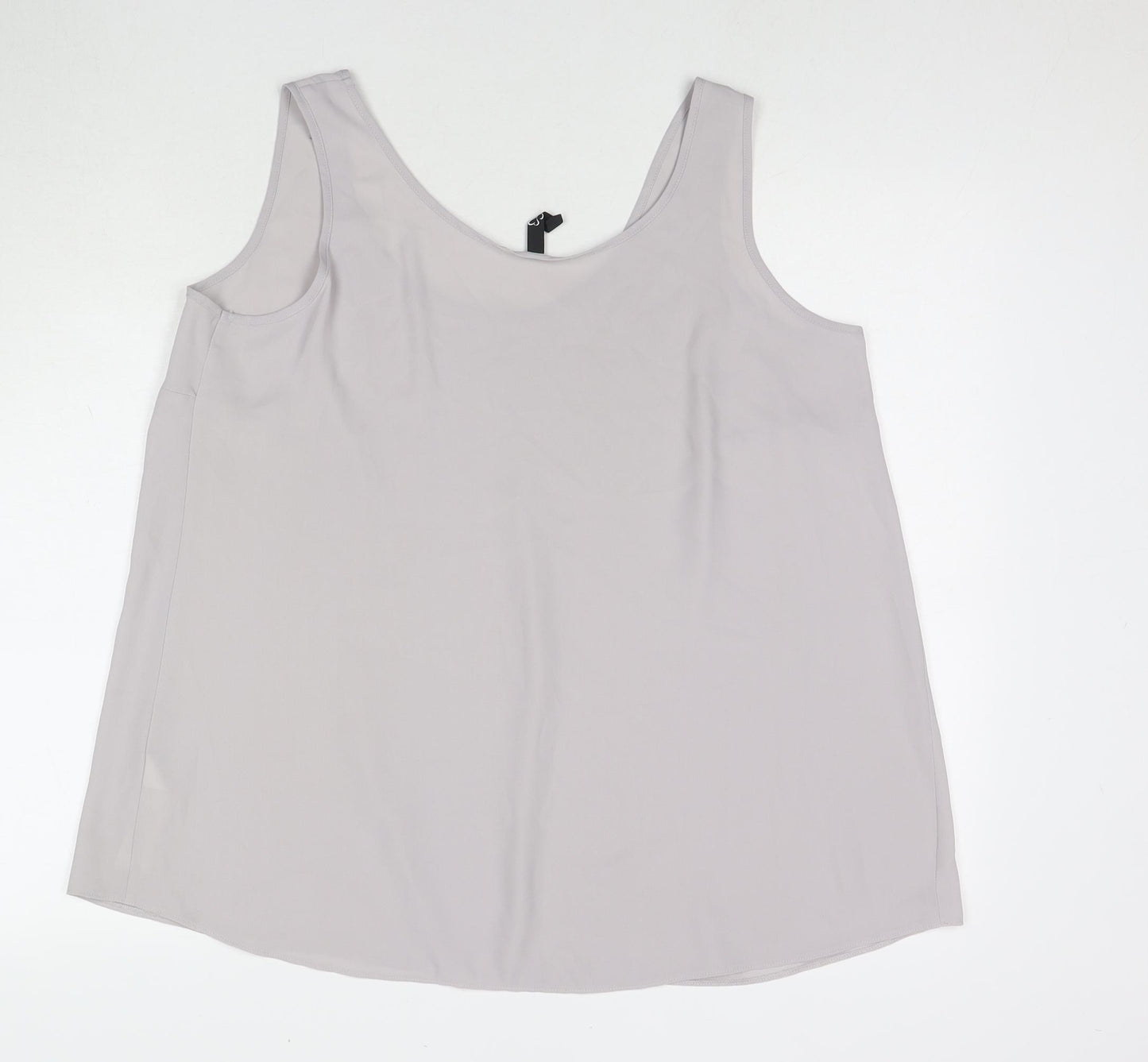 Arcadia Womens Grey Polyester Basic Tank Size 18 Round Neck