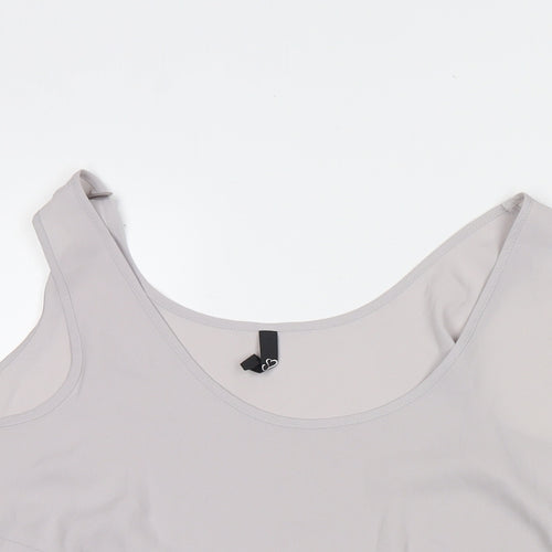 Arcadia Womens Grey Polyester Basic Tank Size 18 Round Neck