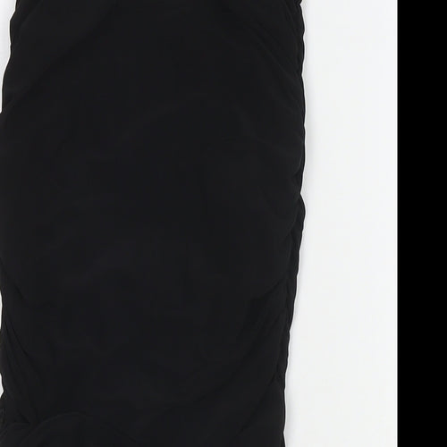 PRETTYLITTLETHING Womens Black Polyester Bandage Skirt Size 8