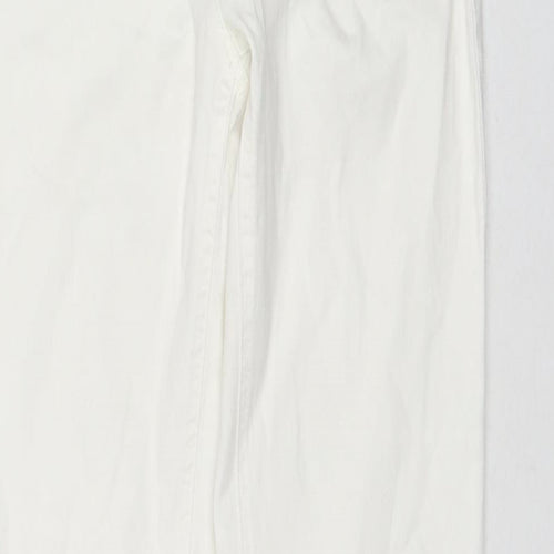 Steilmann Womens White Cotton Skinny Jeans Size 8 L31 in Regular Zip