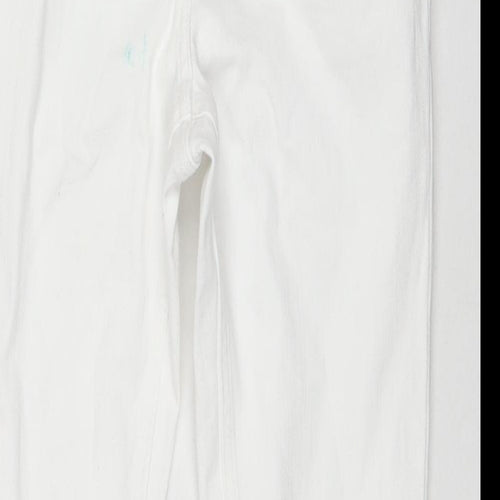 NEXT Womens White Cotton Skinny Jeans Size 30 in L27 in Slim Zip