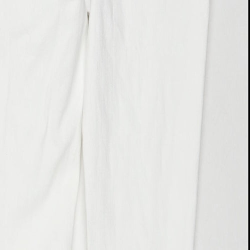 NEXT Womens White Cotton Skinny Jeans Size 30 in L27 in Slim Zip