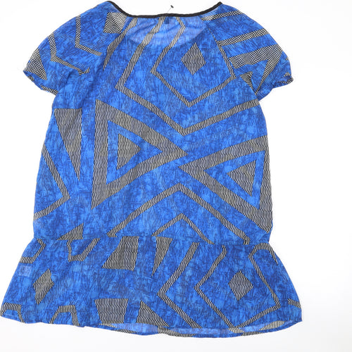 Marks and Spencer Womens Black Geometric Polyester Cover Up Size 16