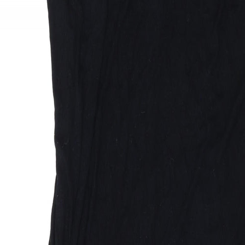 Topshop Womens Black Viscose Maxi Size S Round Neck