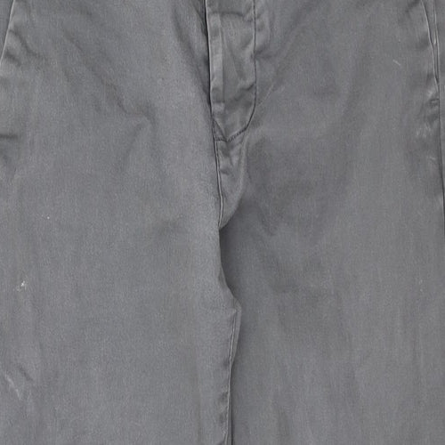 NEXT Mens Grey Cotton Chino Trousers Size 28 in L28 in Regular Button