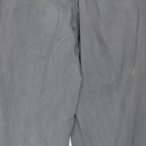 NEXT Mens Grey Cotton Chino Trousers Size 28 in L28 in Regular Button