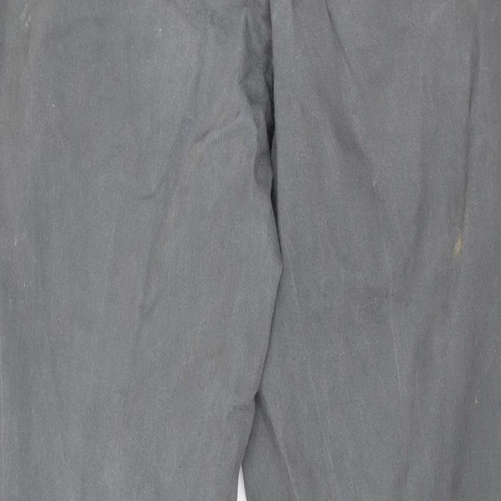 NEXT Mens Grey Cotton Chino Trousers Size 28 in L28 in Regular Button