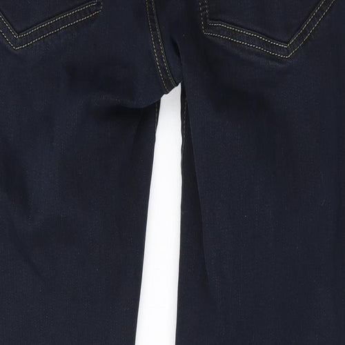 River Island Mens Blue Cotton Straight Jeans Size 28 in L26 in Regular Button