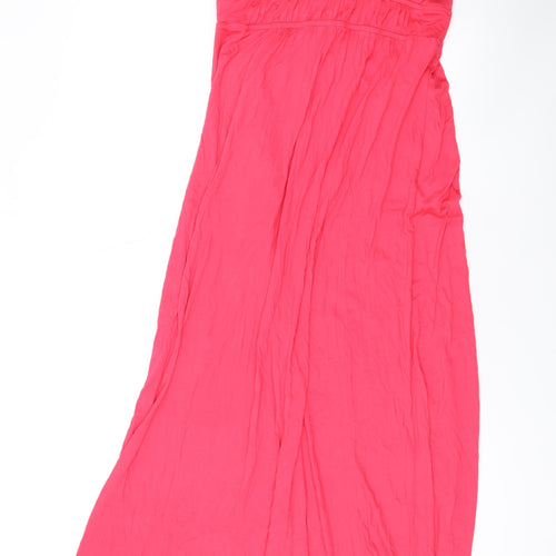 NEXT Womens Pink Viscose Maxi Size 12 V-Neck Pullover - Beaded