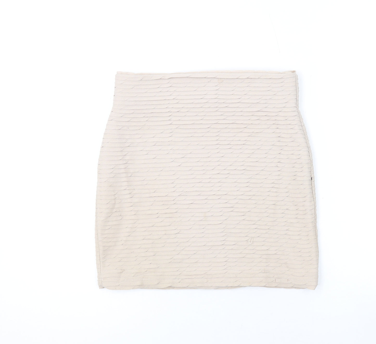 Miss Selfridge Womens Beige Polyester Bandage Skirt Size 8