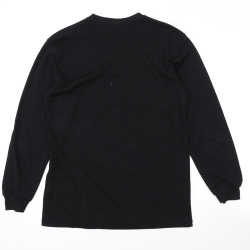 Campri Mens Black Polyester Basic Casual Size XL Round Neck Pullover