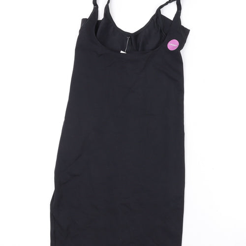 Debenhams Womens Black Polyamide Bodycon Size 12 Scoop Neck Pullover - Slip