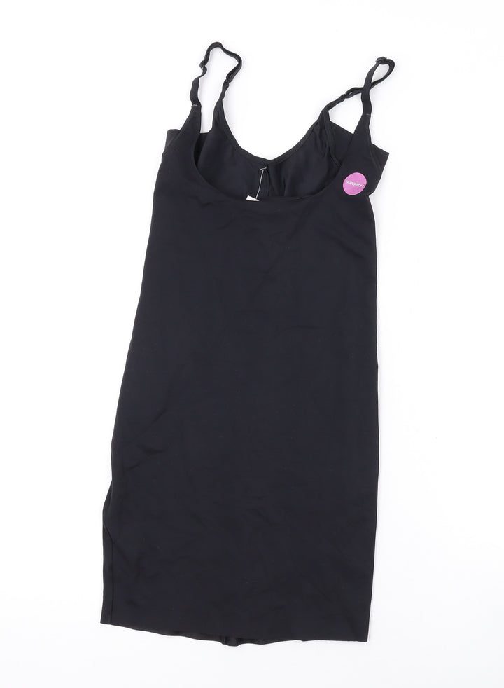Debenhams Womens Black Polyamide Bodycon Size 12 Scoop Neck Pullover - Slip