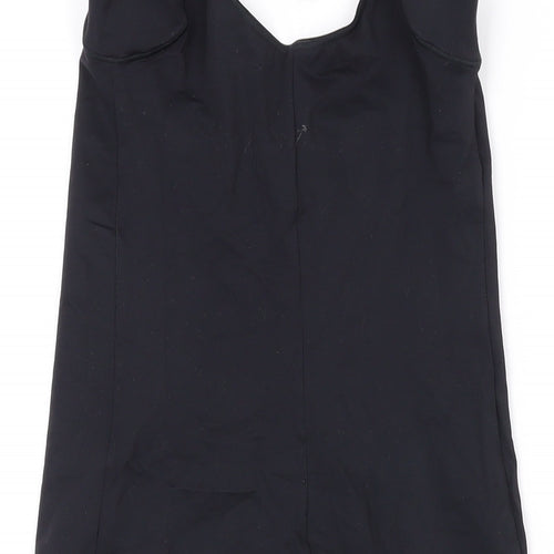 Debenhams Womens Black Polyamide Bodycon Size 12 Scoop Neck Pullover - Slip