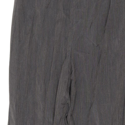 Wallis Womens Grey Polyester Trousers Size 8 L26 in Regular Zip