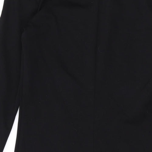 H&M Womens Black Viscose Bodycon Size S Round Neck Pullover