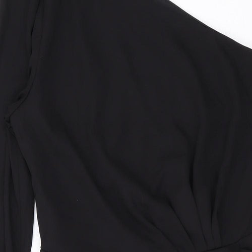 Only Womens Black Polyester Mini Size S Off the Shoulder Zip
