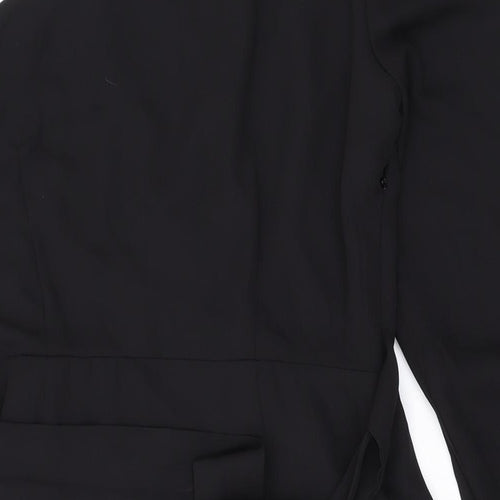 Only Womens Black Polyester Mini Size S Off the Shoulder Zip